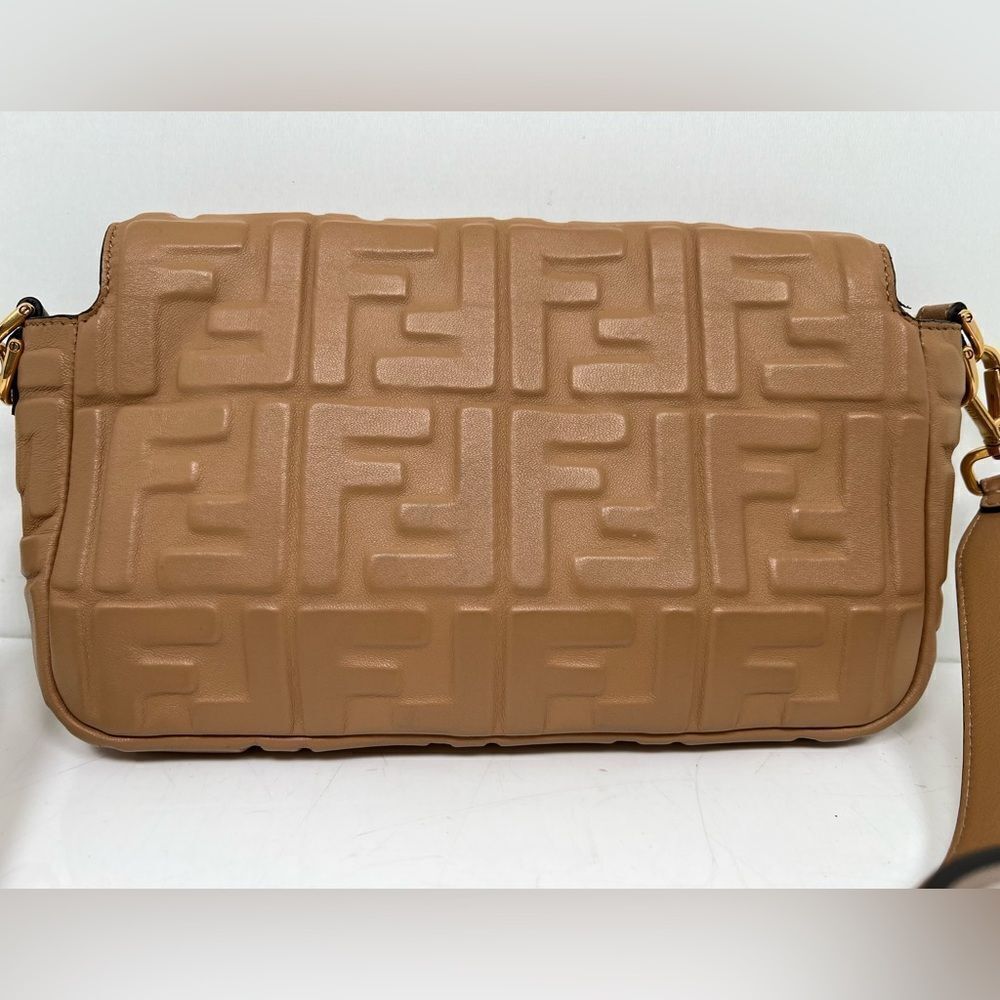 Fendi Baguette Zucca Shoulder Bag Medium brown Leather - Picture 4 of 14